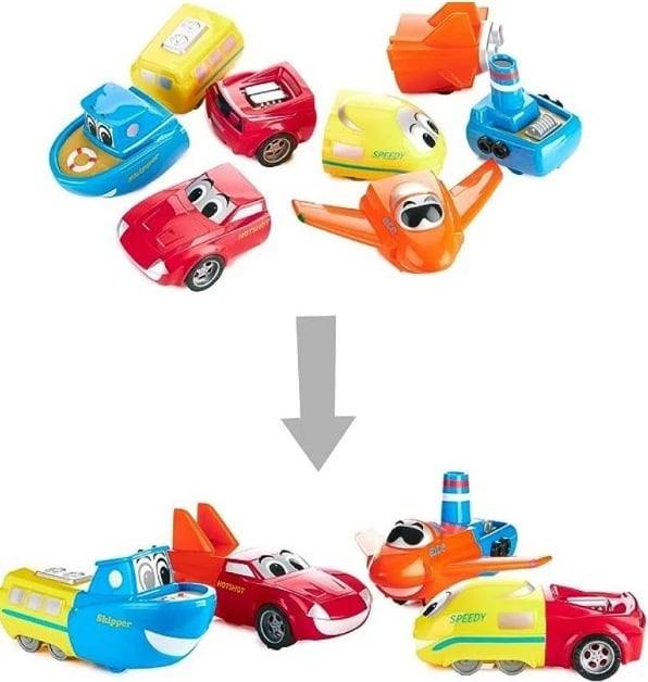 Set lodrash magnetike MalBlo Junior MALIK 61301, 4 automjete, shumëngjyrëshe