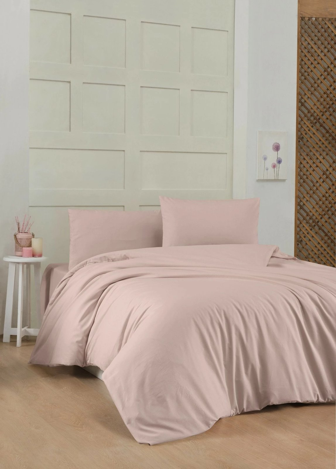 Set mbulesë jorgan për teke XXL, ngjyrë dusty rose, L'essentiel