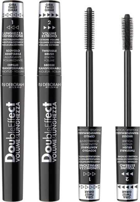 Maskarë Deborah Milano Double Effect unisex black