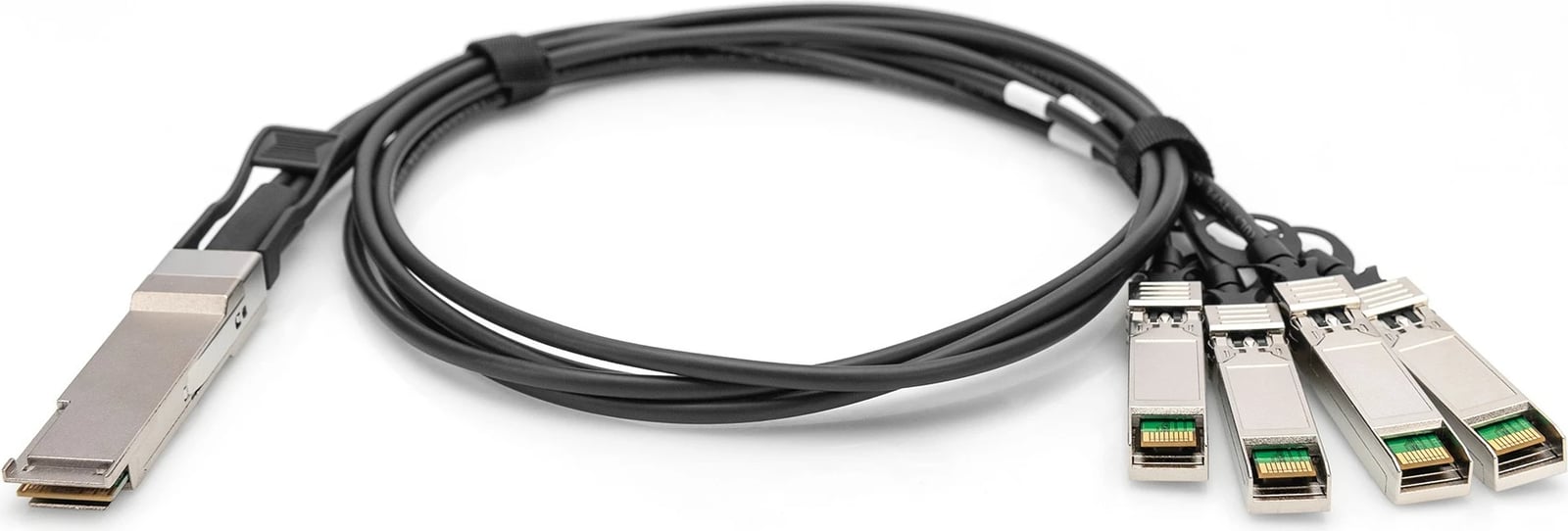 Kabllo rrjeti Digitus QSFP+ në 4x SFP+, 40G, 3m, e zezë