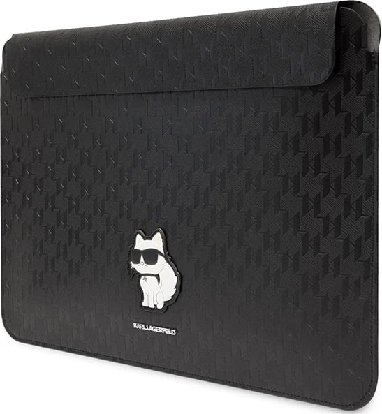 Mbështjellës laptopi Karl Lagerfeld Saffiano Monogram Choupette, 16", i zi