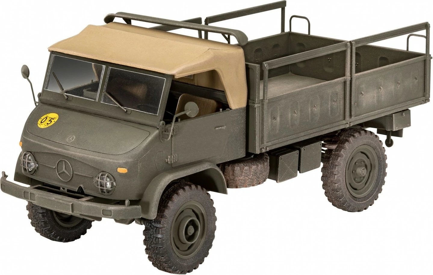 Model plastik kamioni Revell Unimog 404 S, 1:35, 244 pjesë, Jeshile