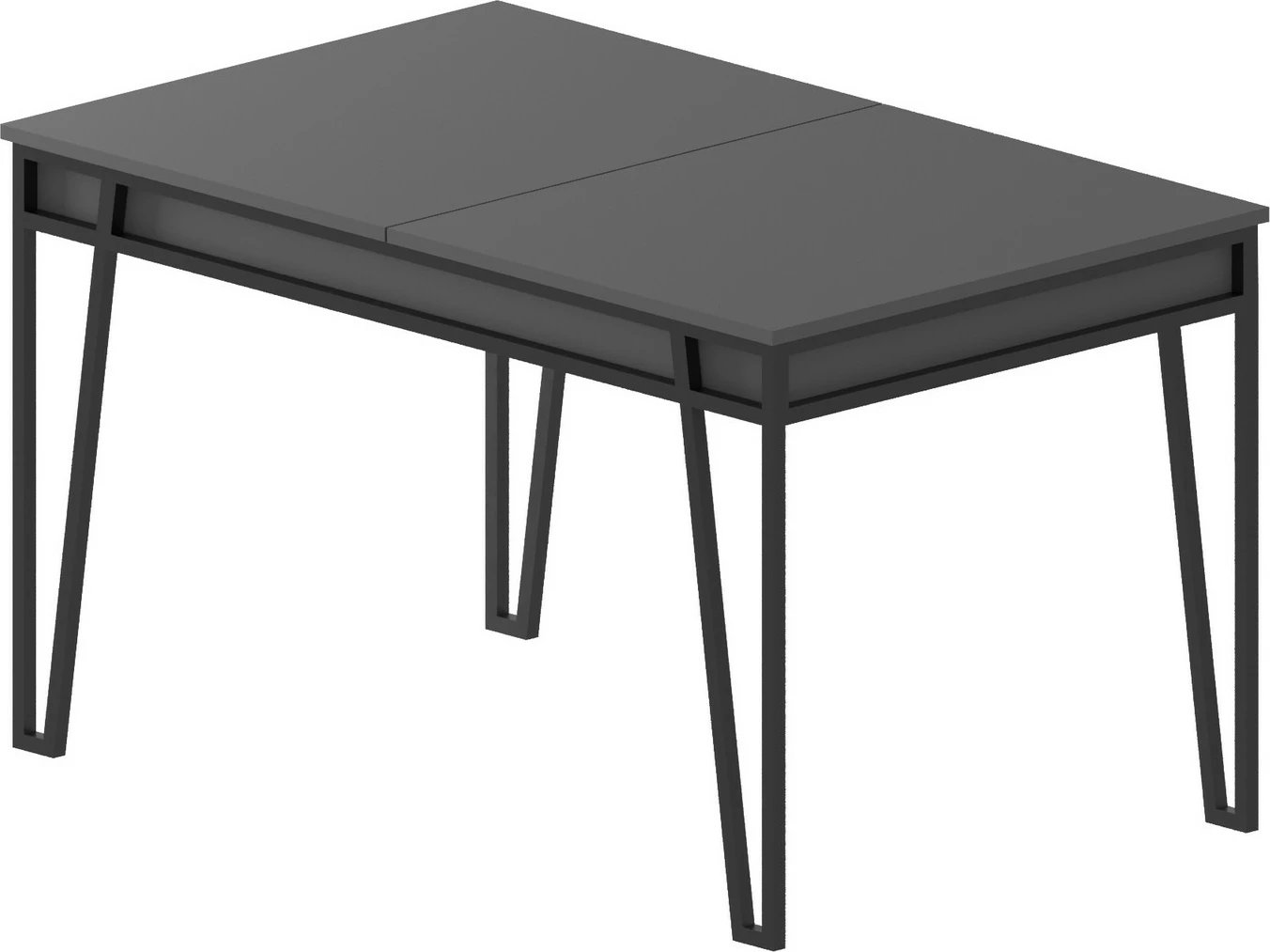 Tavolinë ngrënieje e zgjatshme, Skye Decor, ngjyrë antracit