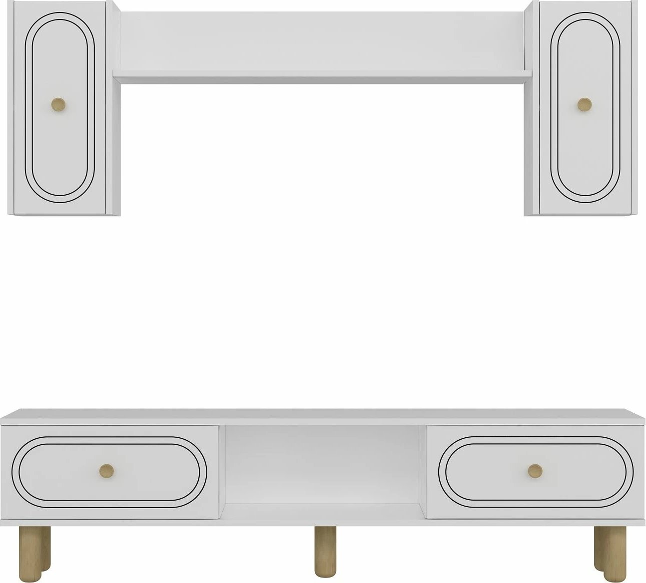 Njësi TV Skye Decor, ngjyrë e bardhë, Polen Bohem