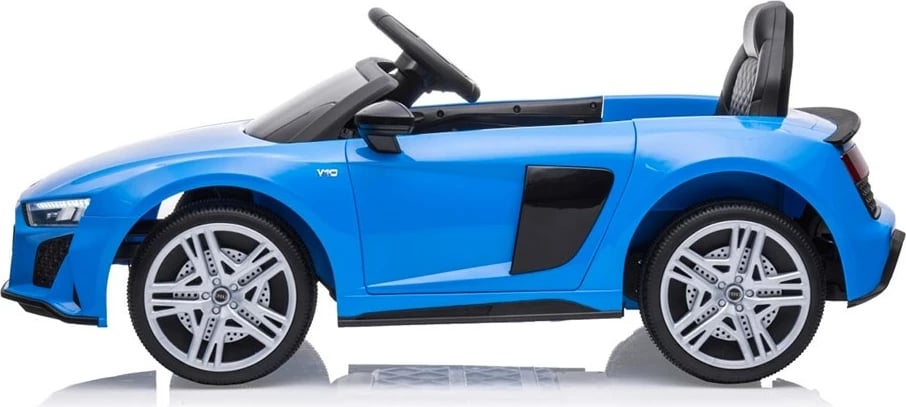 makinë elektrike për fëmijë, Milly Mally Audi R8 Spyder, 12V 2x30W, 1 ulëse, telekomandë, rrota EVA, blu