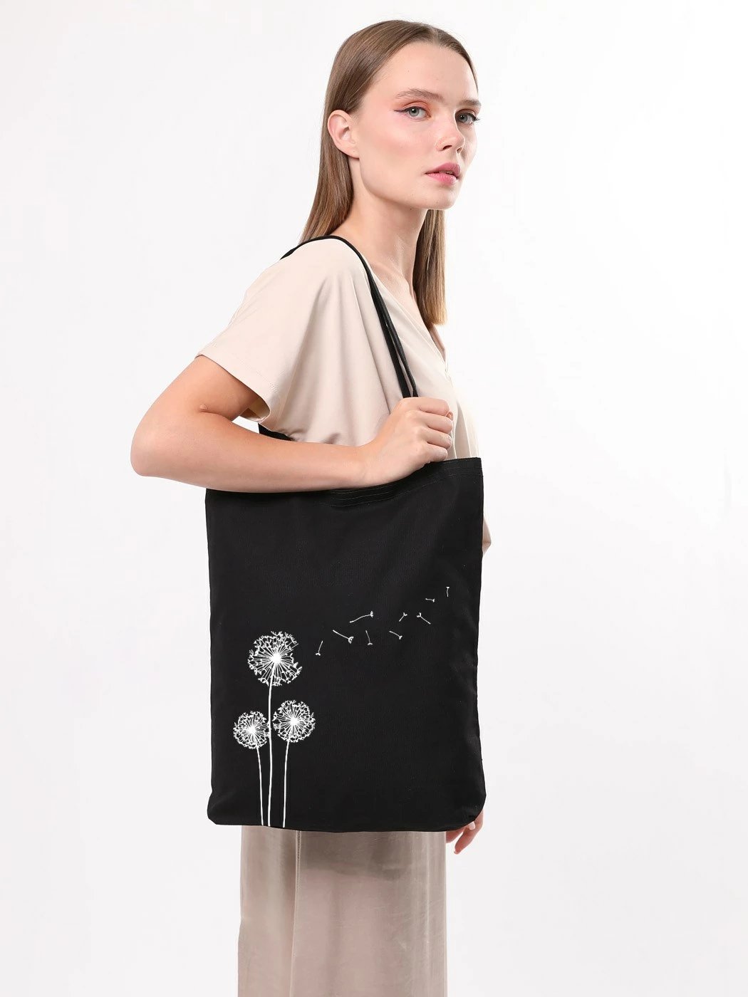 Çantë tote Zoozie Bags, 1455, e zezë, 35x40x8cm