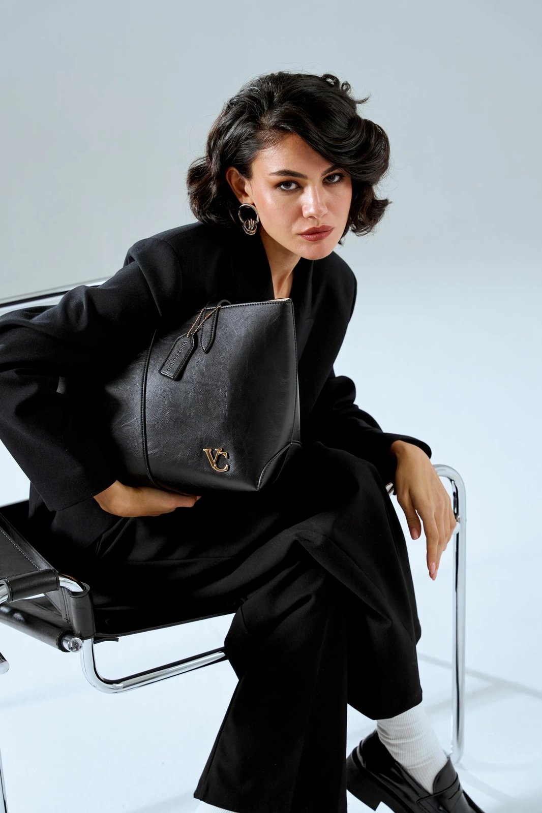 Çantë tote Savona, e zezë, Vince Camuto