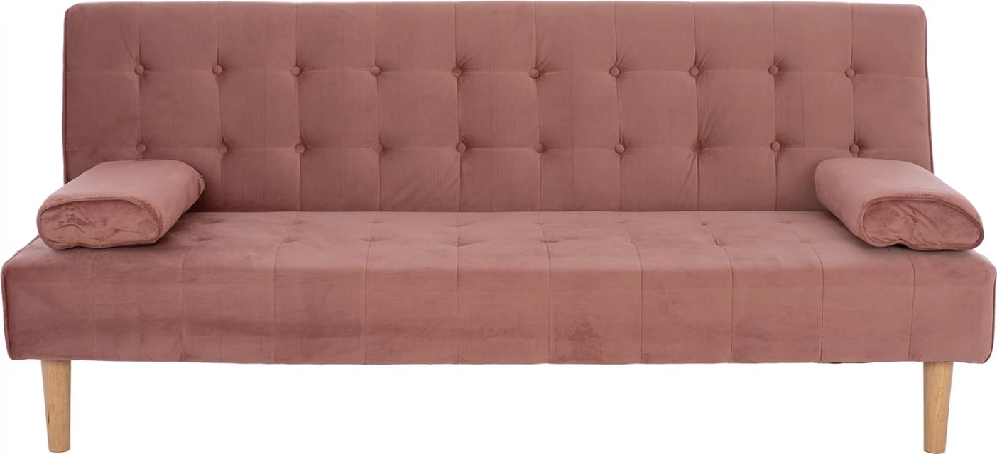 Shtrat divan WANDA FH3149.12 me kadife ngjyrë mollë të kalbur 188x83x83 cm