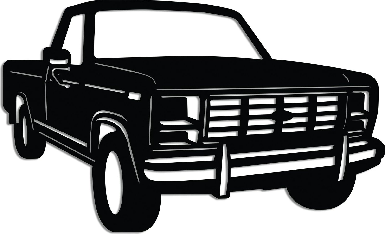 Aksesor dekorativ metalik për mur, Wallity, Ford F150 Pickup Truck 1980