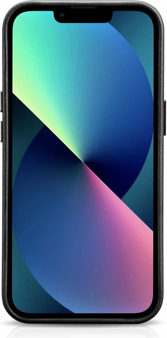 Mbështjellës lëkure iCarer Oil Wax Premium për iPhone 14, me MagSafe, i zi