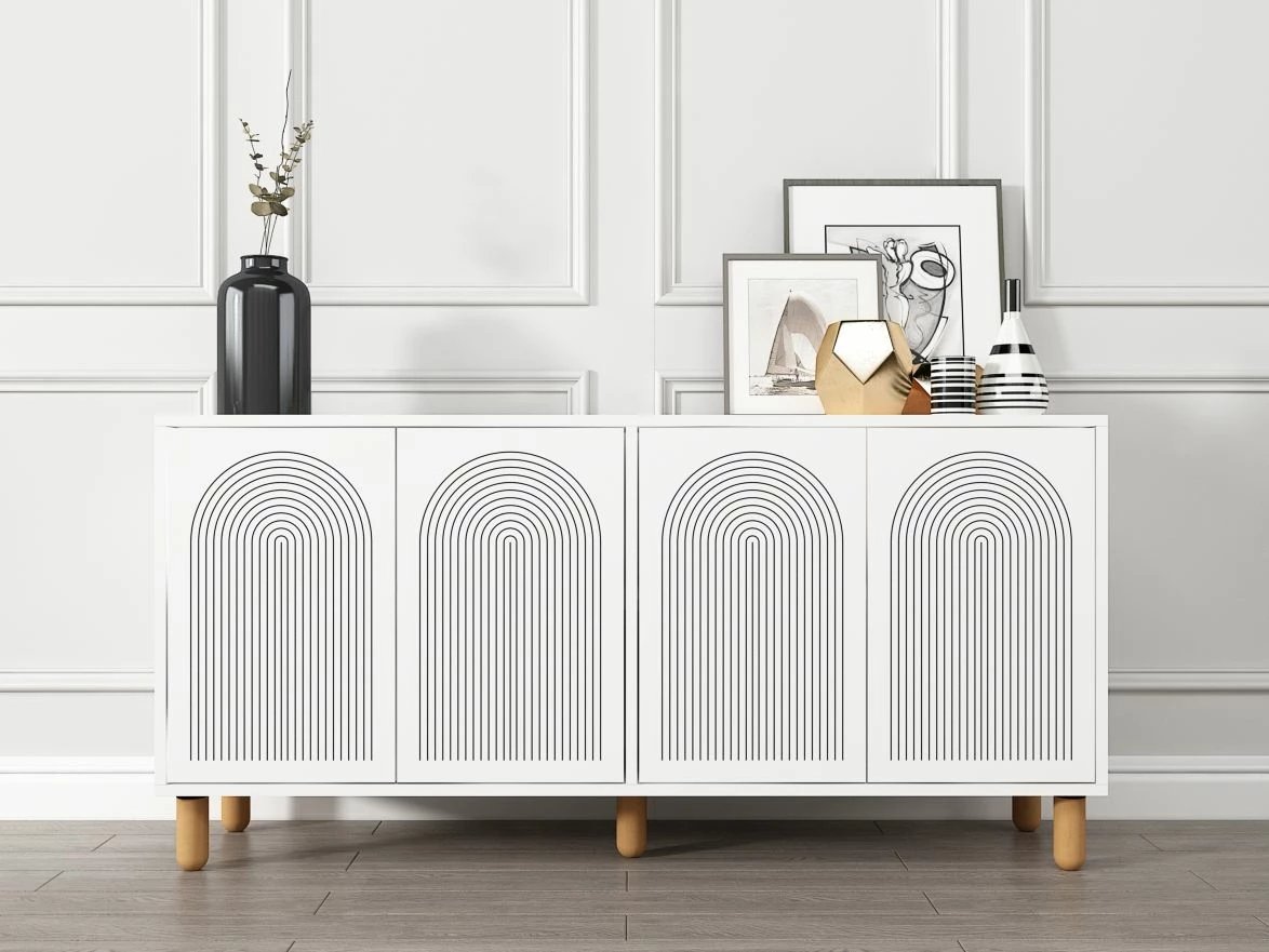 Konsol Skye Decor, e bardhë, Doresta