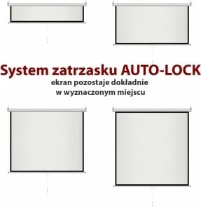 Ekran projekcioni manual ART ER M70 1:1, 70", 178x178cm, i bardhë