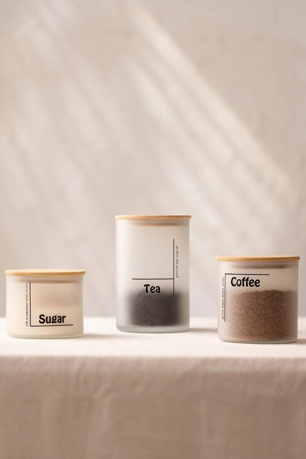 Set kavanozash (3 copë), Hermia Concept, e bardhë