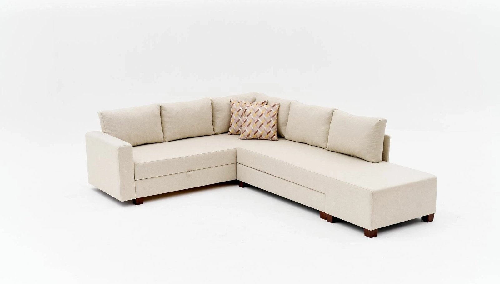 Kënd-sofë krevate Atelier del Sofa, Aly Arzilla, kënd i djathtë, ngjyrë krem