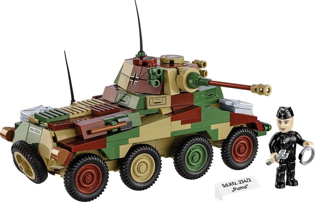 Set ndërtimi Cobi Klocki Sd.Kfz. 234/2 Puma, 470 pjesë, Kamuflazh