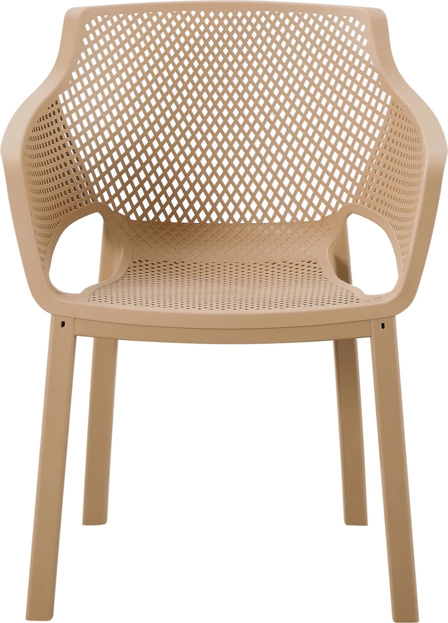 Karrige me mbështetëse për ngrënie, polipropilen, ngjyrë kapuçino, PEGGY FH6368.03, 60x55x79cm