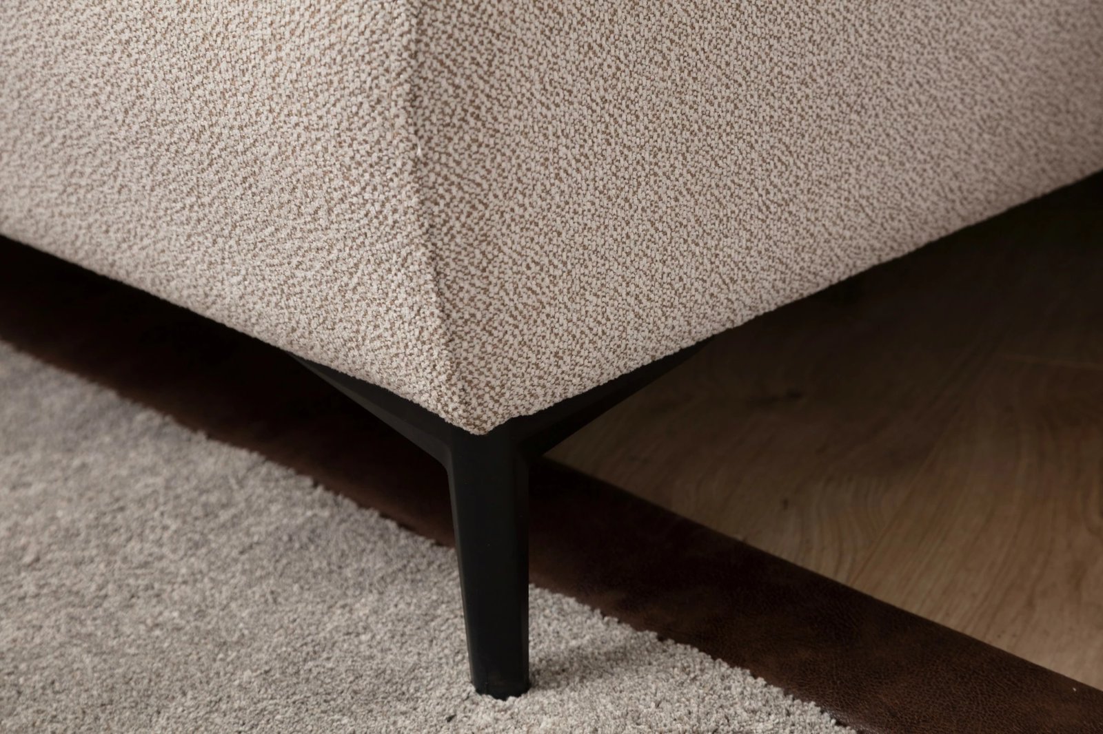Kënd-sofë shtrat Atelier del Sofa, Aren majtas, bezhë, kanelë