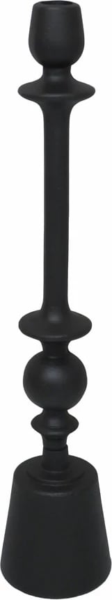 Mbajtëse qirinjsh ARTIOM, alumini, e zezë, 9x9x45 cm