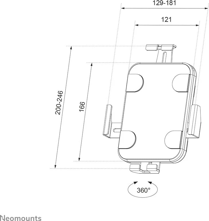 Mbajtëse muri tablet Neomounts WL15-625BL1, 7.9-11 inç, e zezë Mbajtëse muri tablet Neomounts WL15-625BL1, 7.9-11 inç, e zezë