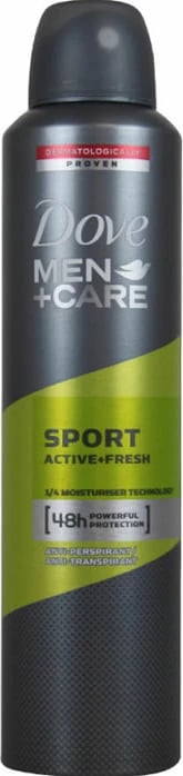 Deodorant spray Dove Men Sport Active Fresh për meshkuj 250ml