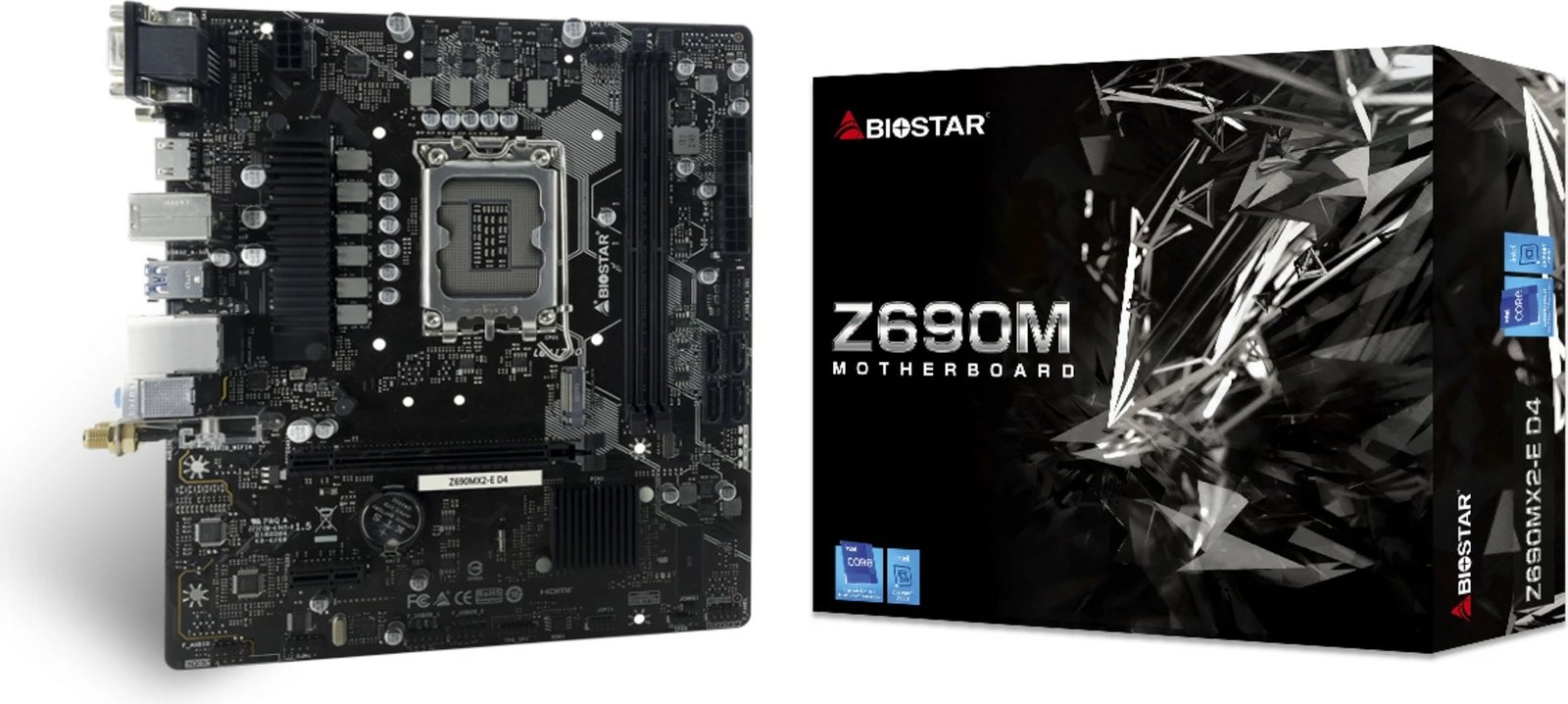 Pllakë amë Biostar Z690MX2-E D4, Intel, LGA 1700, DDR4, micro ATX