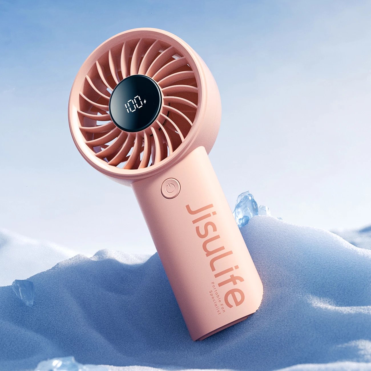 Ventilator dore Jisulife Life4, 5000mAh, USB-C, Rozë