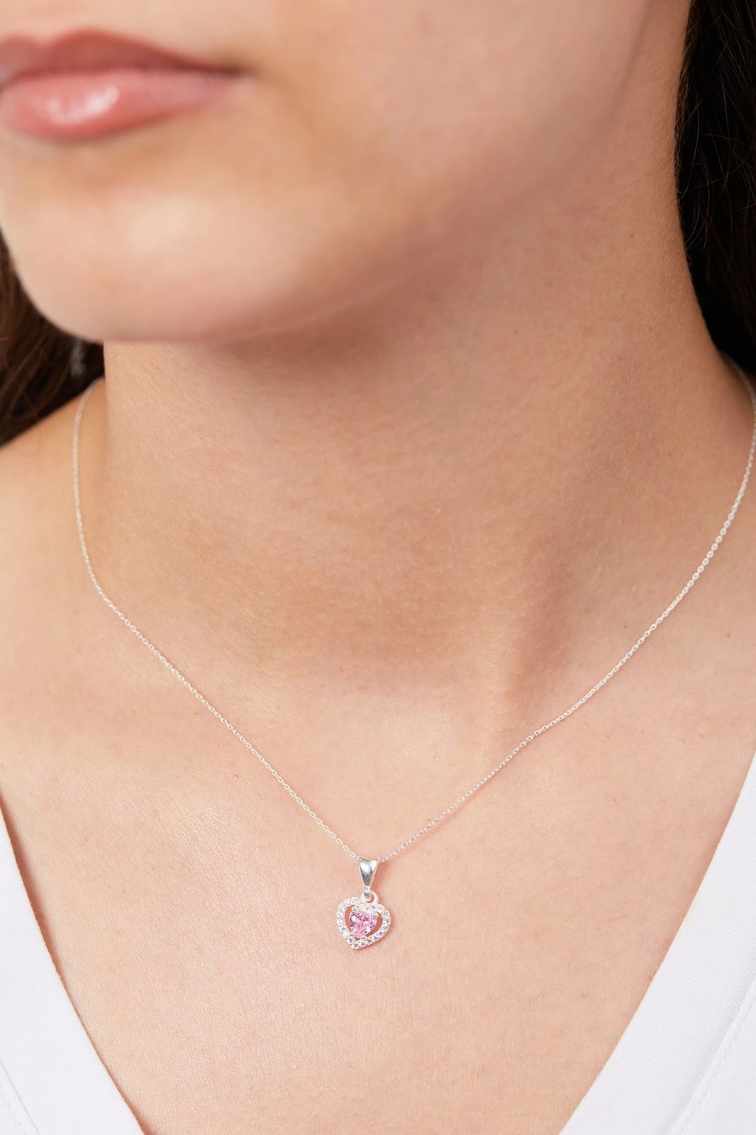 Qafore argjendi Elika Silver, ELKMD50555, rozë