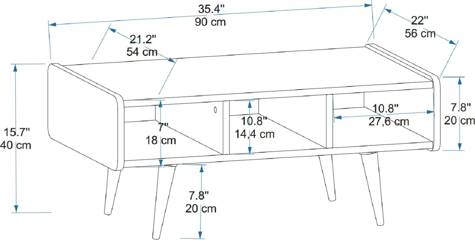 Tavolinë për kafe Hanah Home, Line, ngjyrë arr e çelët