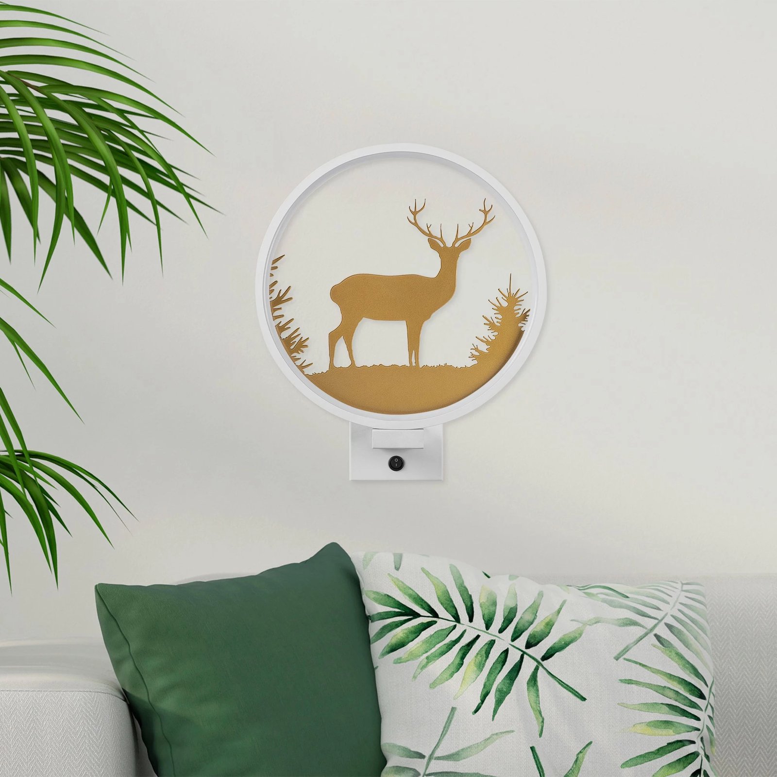 Llambë muri Opviq, XMAS31, e bardhë dhe ari