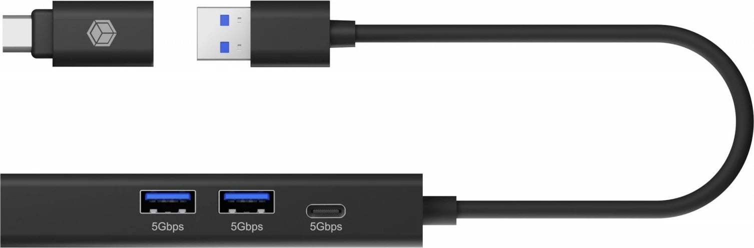 Hub IcyBox IB-HUB1439-LAN 4 porte, USB-C/USB-A, LAN, i zi