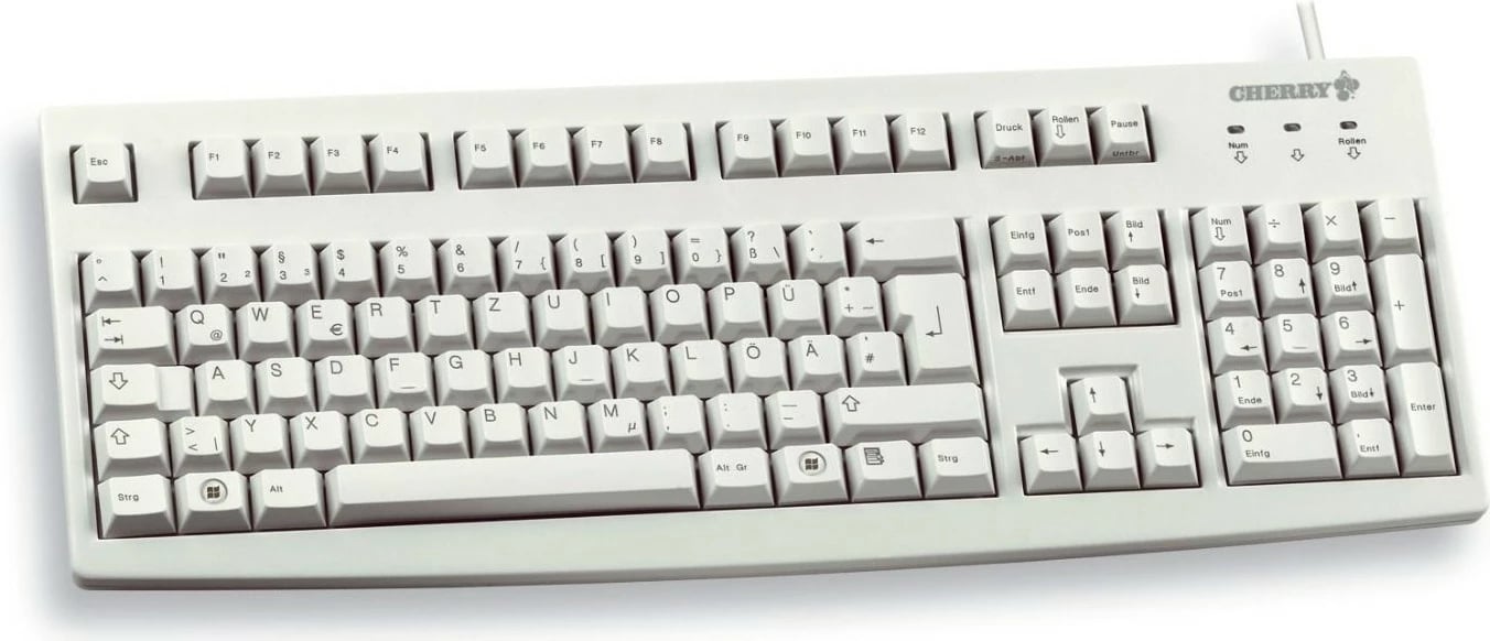 Tastierë Cherry G83-6105 LUNRD-0, USB, kyrilik, e bardhë