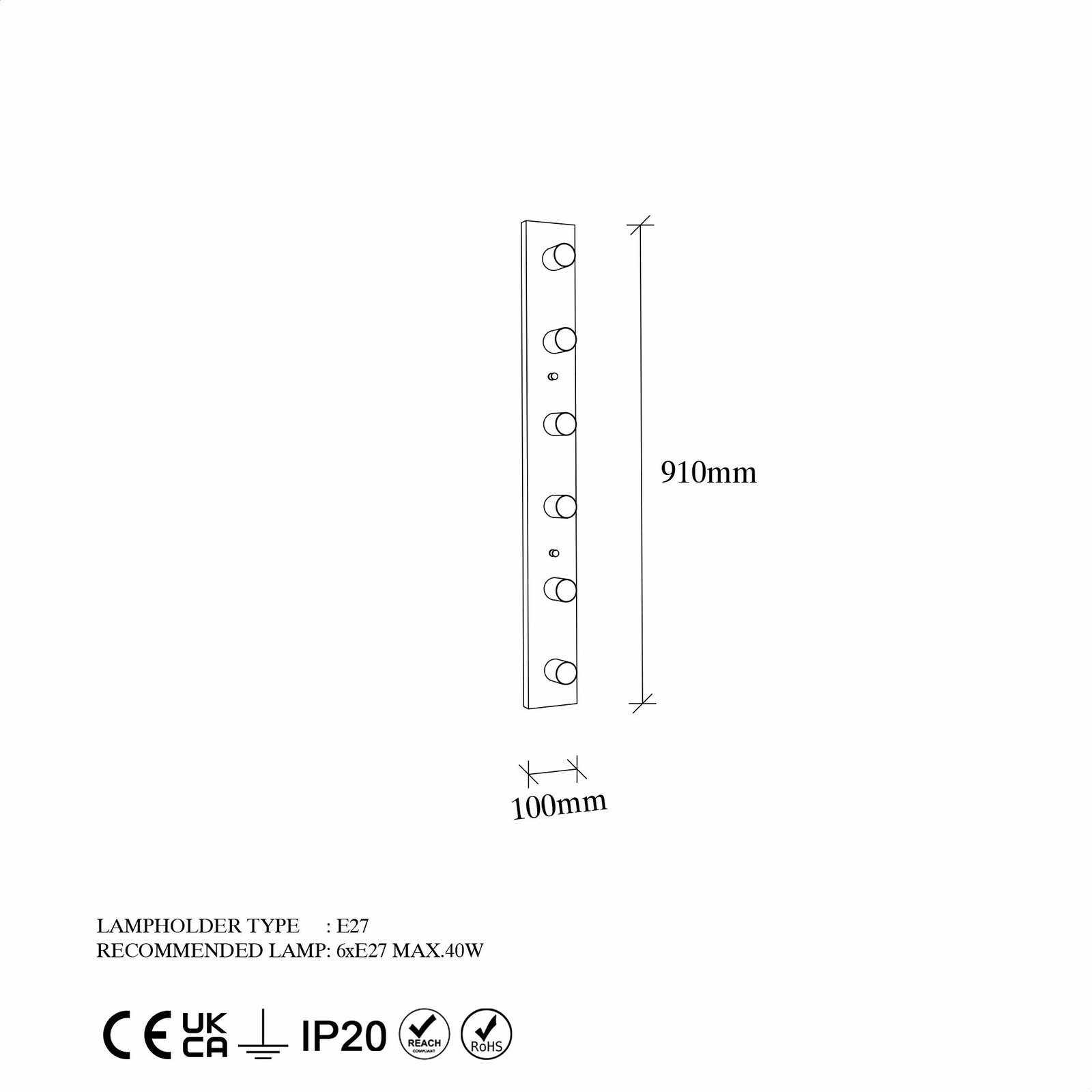 Llambë muri Opviq, Mirro - 12237, ngjyrë ari, 91cm