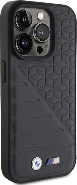 Mbështjellës BMW Bi Pattern për iPhone 15 Pro, i zi
