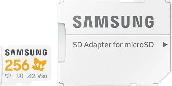 microSD kartelë Samsung Sonic Pro PLUS 256GB UHS-I U3 me adapter