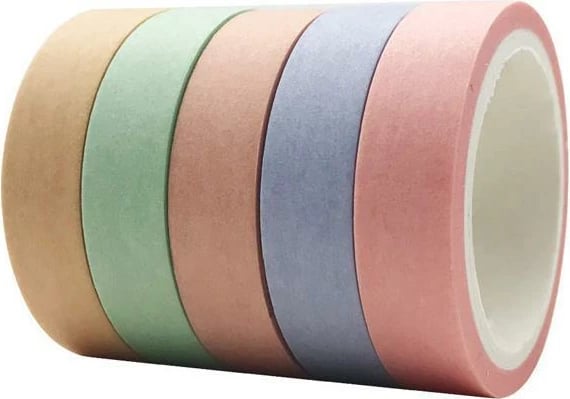 Shirit ngjitës vetëngjitës NEXT, 5 copë, 10mm x 5m, Ngjyra Pastel