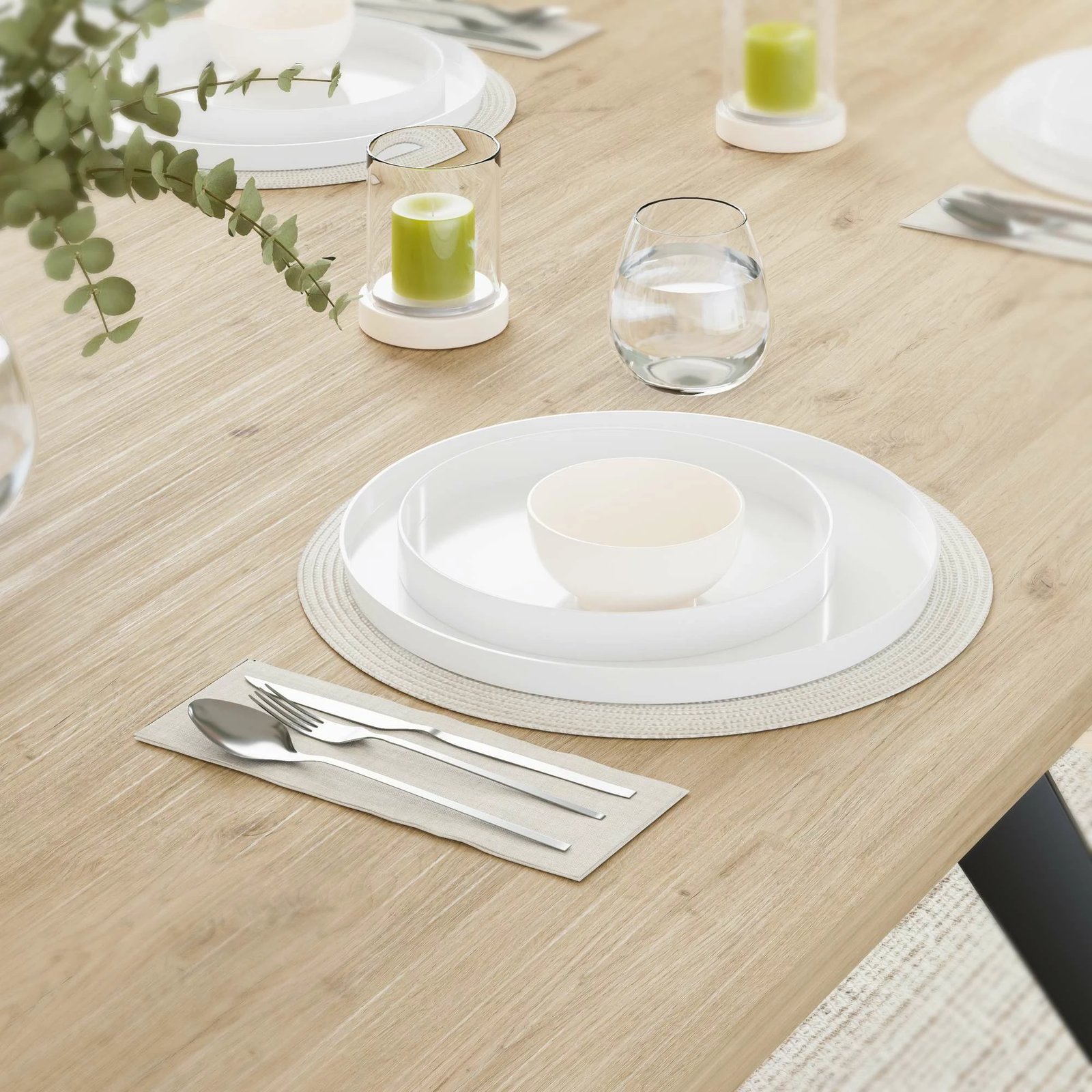 Tavolinë ngrënieje Hanah Home, Luna, ngjyrë lisi