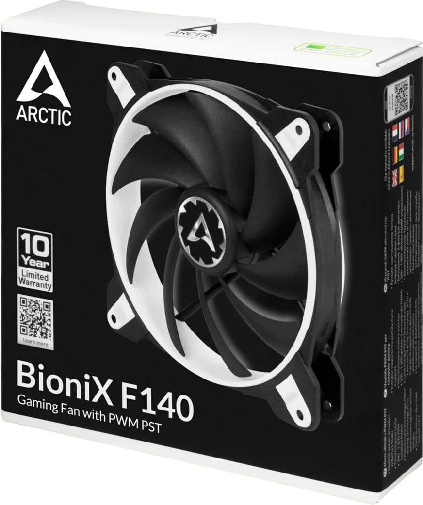 Ventilator për lojëra Arctic Cooling BioniX F140, 14 cm, i zi