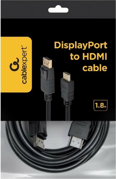 Kabllo Gembird CC-DP-HDMI-6, DisplayPort në HDMI, 1.8m, e zezë