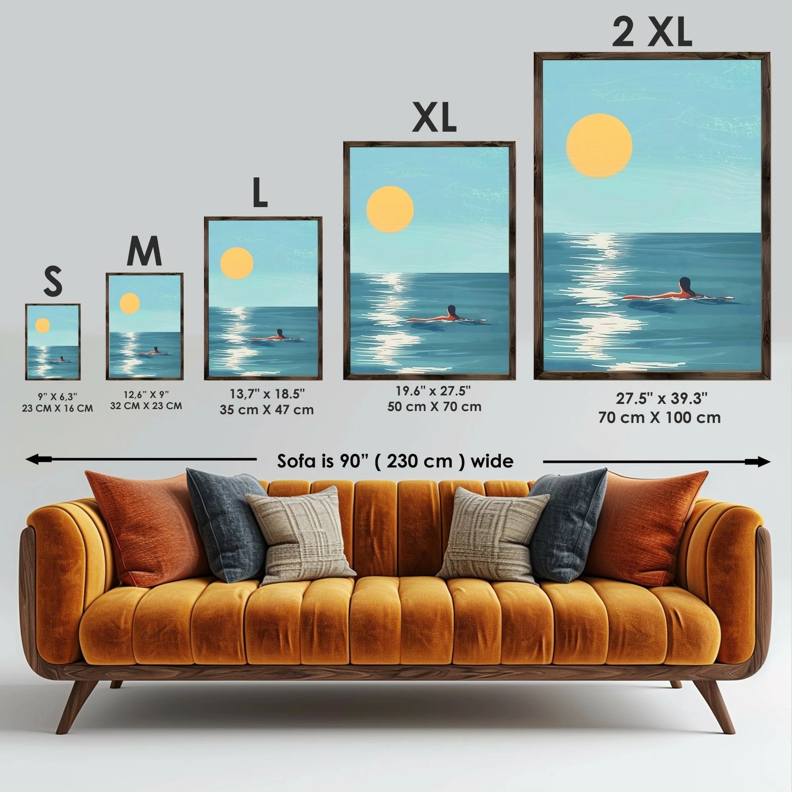 Pikturë dekorative me kornizë MDF, shumëngjyrëshe, Wallity, GE101-L, 35x47x3.5cm