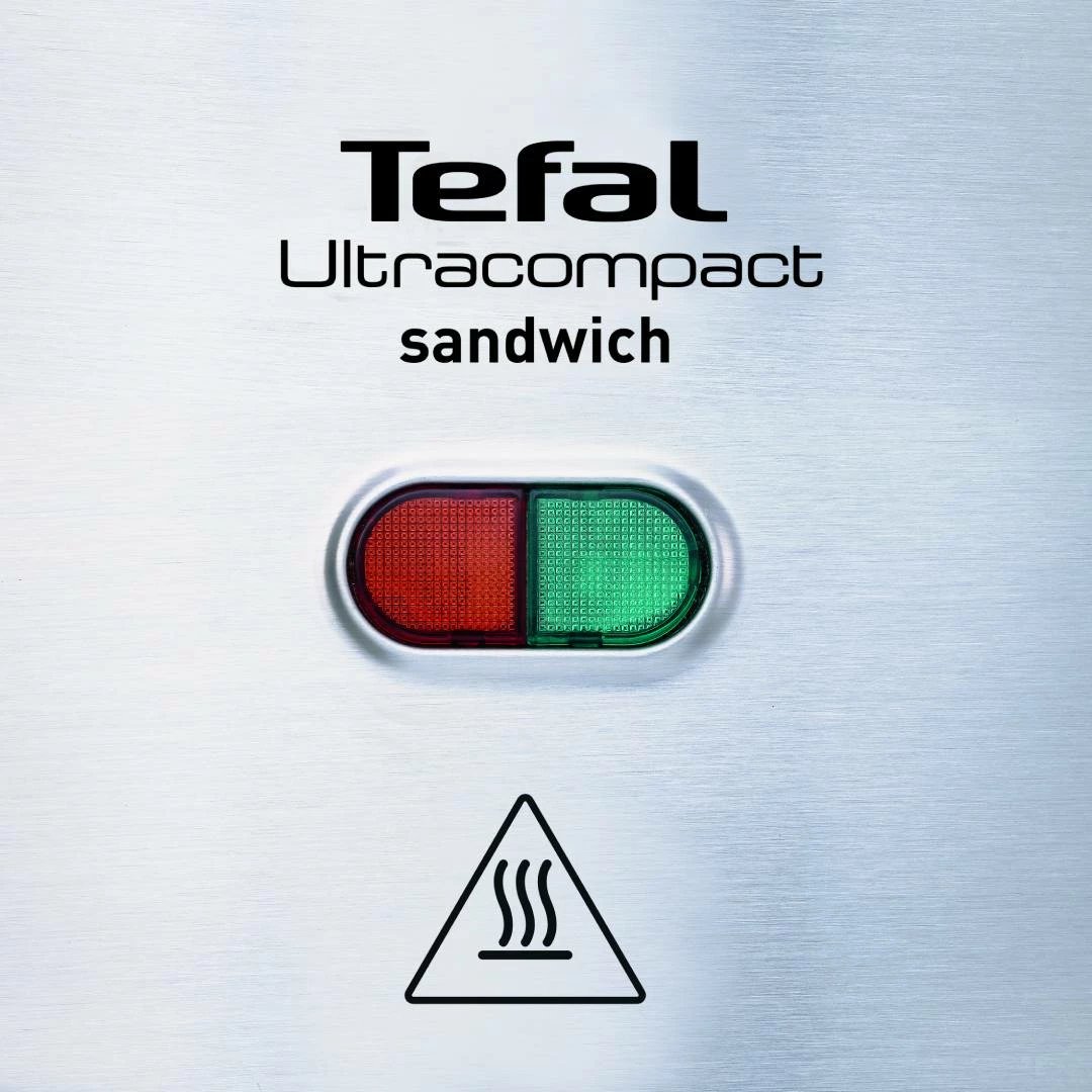 Toster sanduiçesh, Tefal, SM157236, 700W, pllaka jo-ngjitëse, argjend e zi