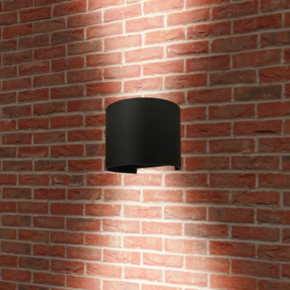 Dritë muri LED V-TAC VT-756-B, 5W, IP65, 4000K, e zezë
