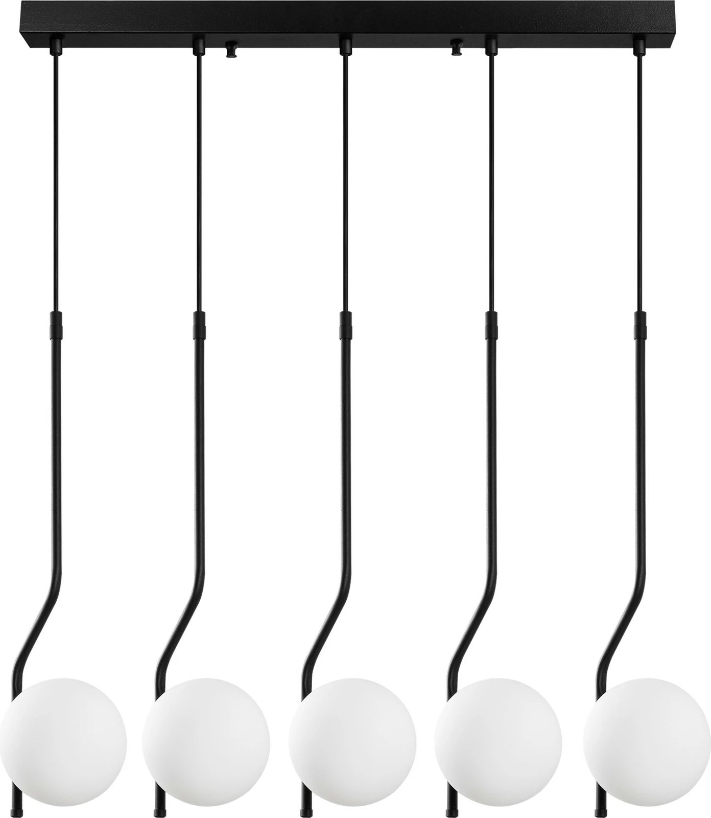 Llambë varëse Opviq Tulıp, e zezë, 80x15x110cm