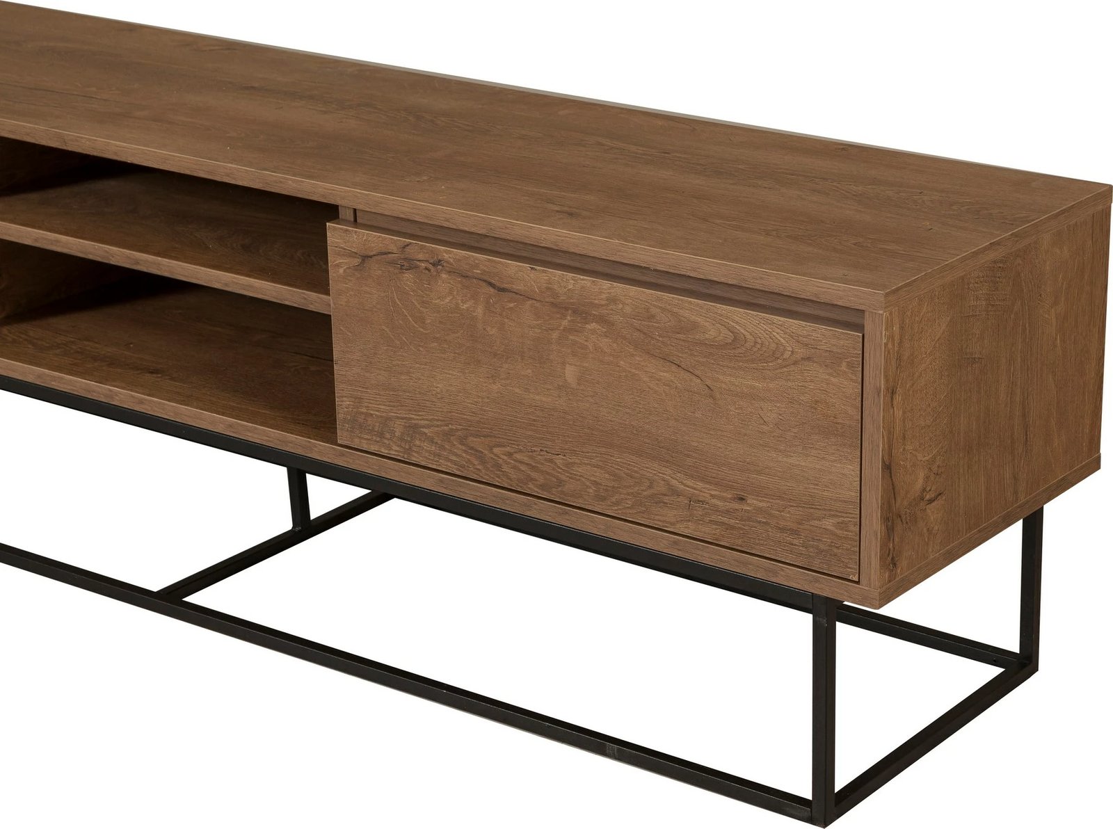 Set mobiljesh për dhomë dite, Laxus Takım 9, ngjyrë arre dhe e zezë