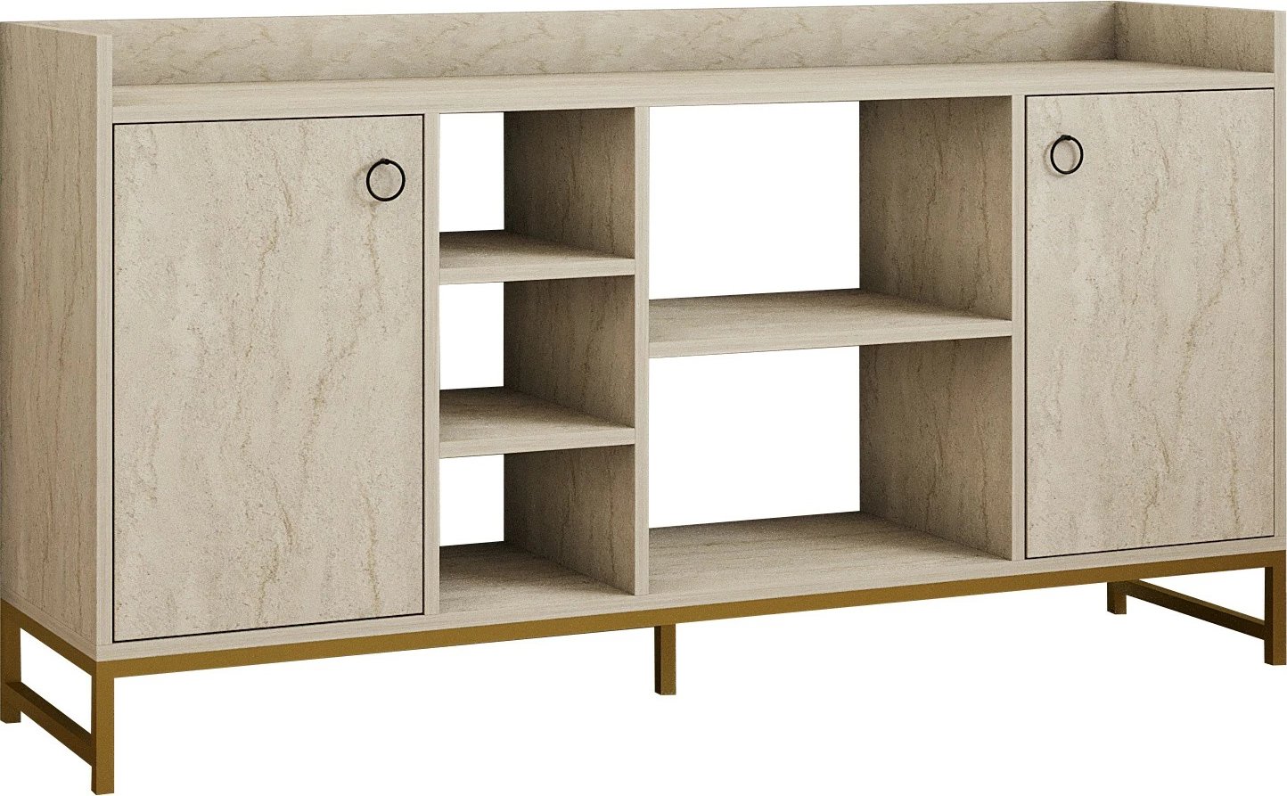 Konsol Vuslat, ngjyrë travertin, Hanah Home