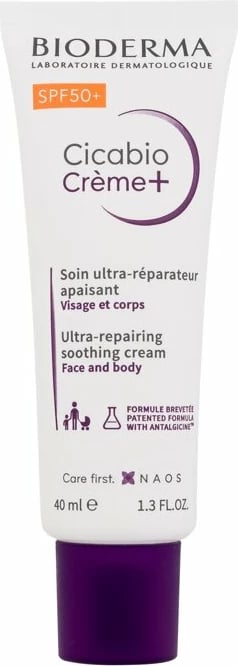Krem trupi BIODERMA Cicabio Creme+ Ultra-Repairing Soothing Cream SPF50+ 40ml