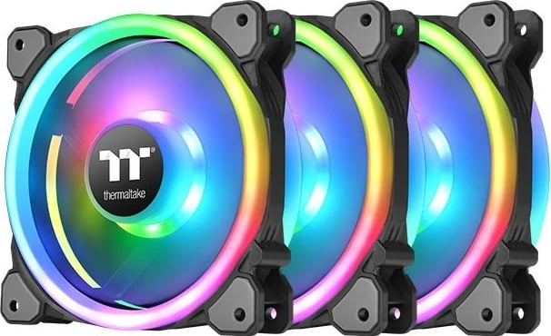 Ventilatorë RGB për kasë Thermaltake Riing Trio 12, set 3x120mm, 500-1400 RPM, RGB