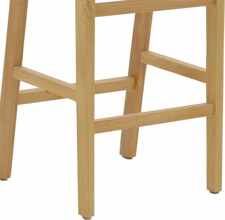 Karrige për bar Julien dru gome natyral-litar natyral 45x46x95cm