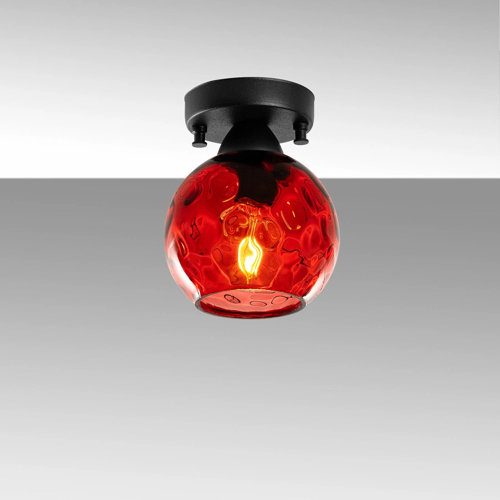 Llambë tavani Opviq Benek, e kuqe dhe e zezë, 15x15x18cm