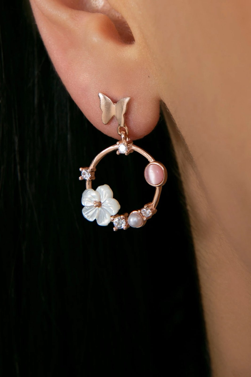 Vathë argjendi Elika Silver, ngjyrë rozë ari, ELKYS60238