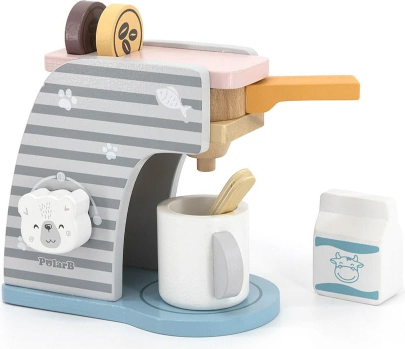 Lodër makinë kafeje druri, Viga PolarB, me kapsula dhe aksesorë, shumëngjyrëshe, set